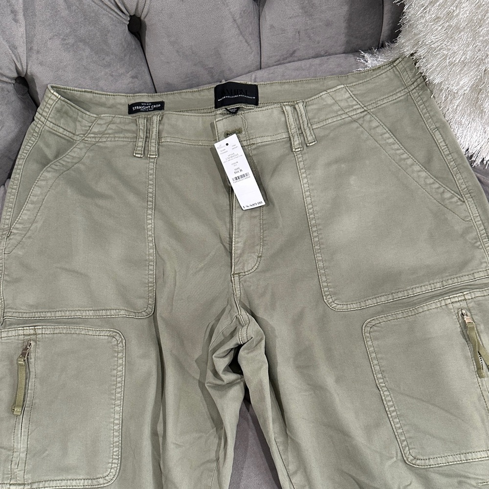White House Black Market Olive Green Utility Cargo Trousers
